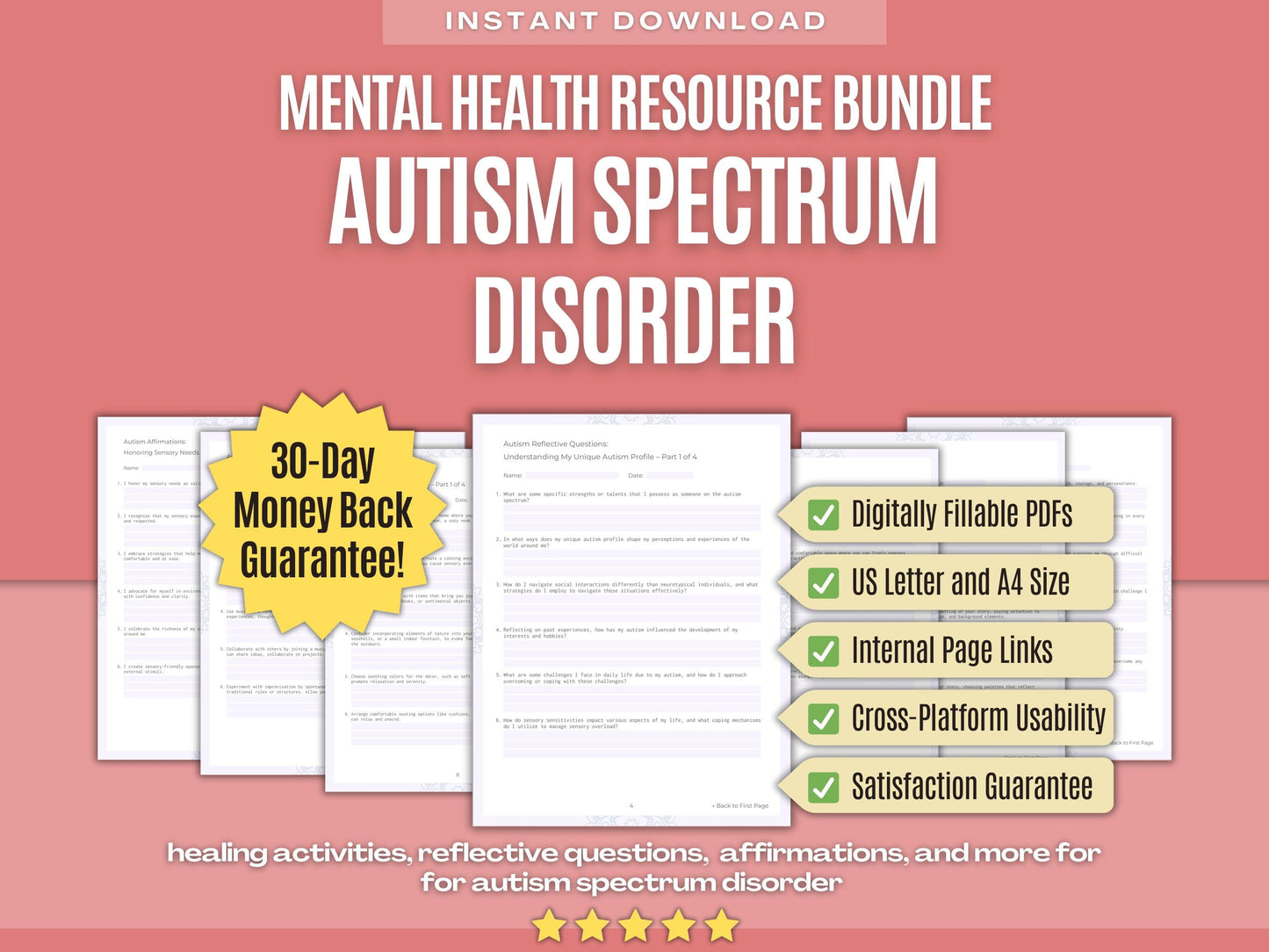 Autism Spectrum Disorder Mental Health Psychology Workbooks