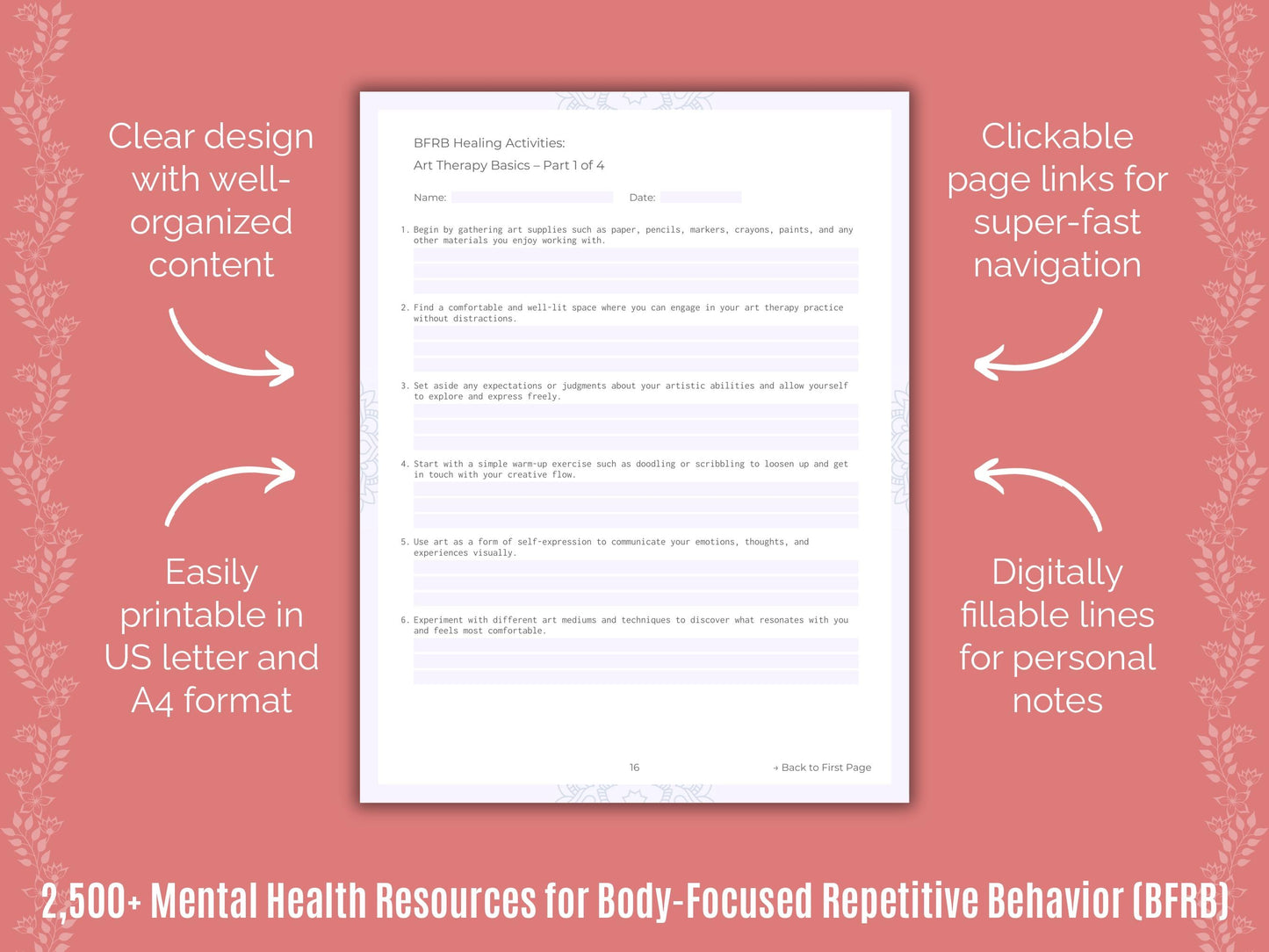 Body-Focused Repetitive Behavior (BFRB) Mental Health Counselor Cheat Sheets