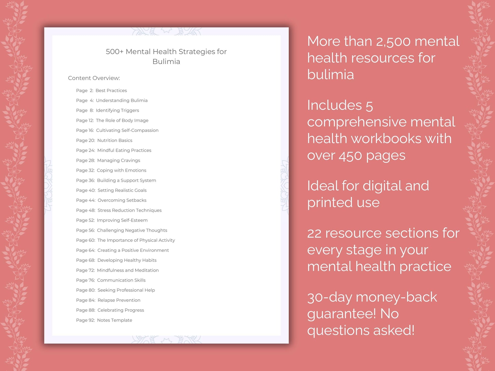 Bulimia Mental Health Counseling Templates