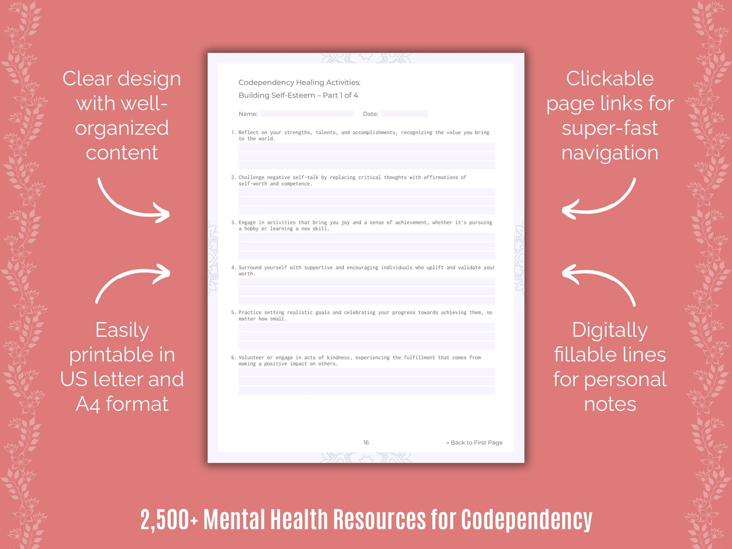 Codependency Mental Health Counselor Cheat Sheets