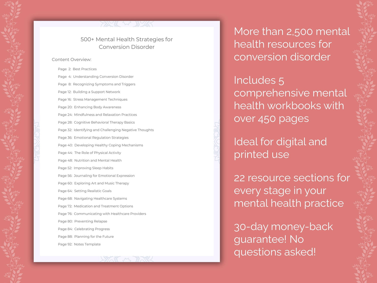 Conversion Disorder Mental Health Counseling Templates