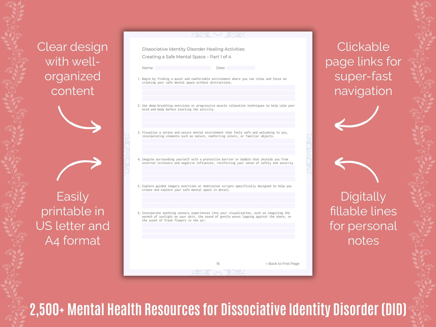 Dissociative Identity Disorder (DID) Mental Health Counselor Cheat Sheets