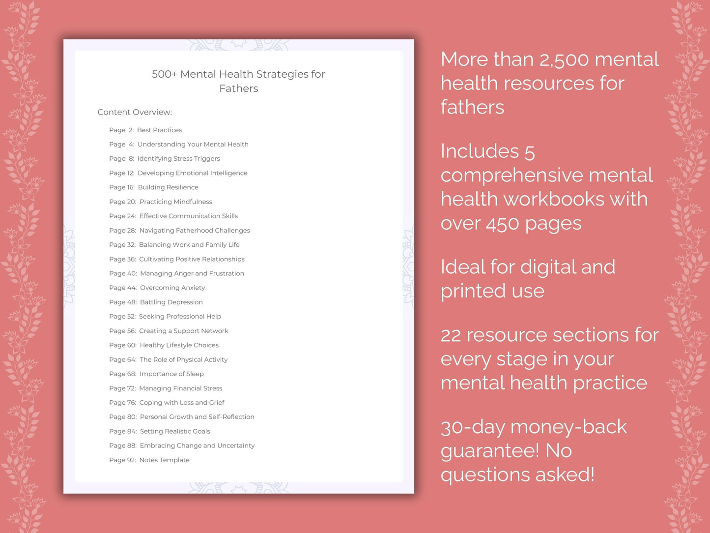 Fathers Mental Health Counseling Templates