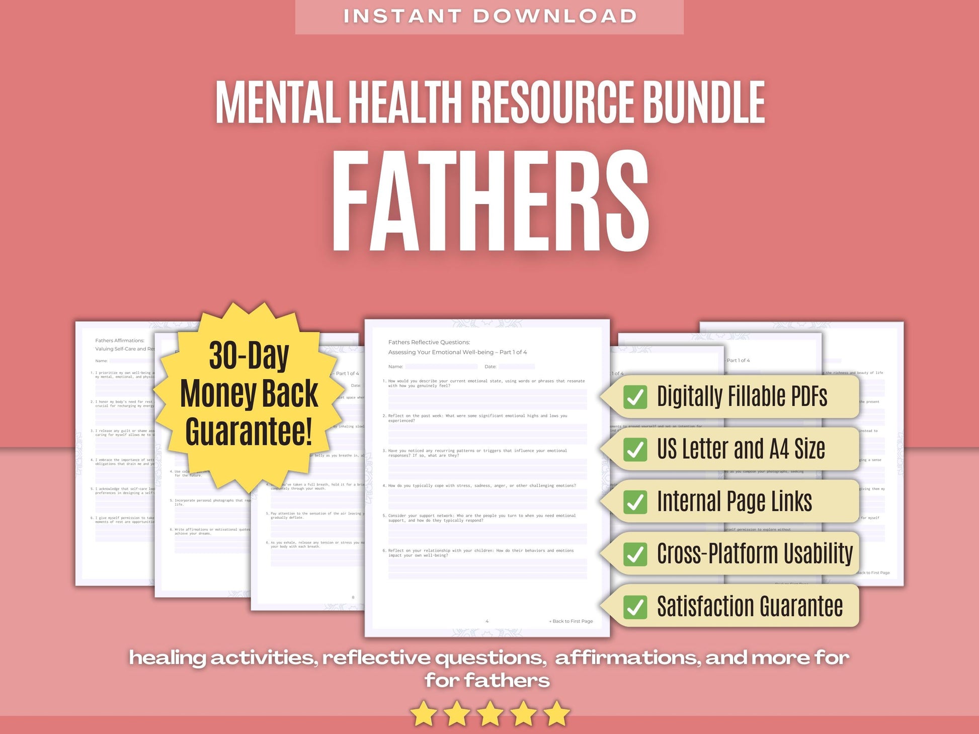 Fathers Mental Health Psychology Workbooks