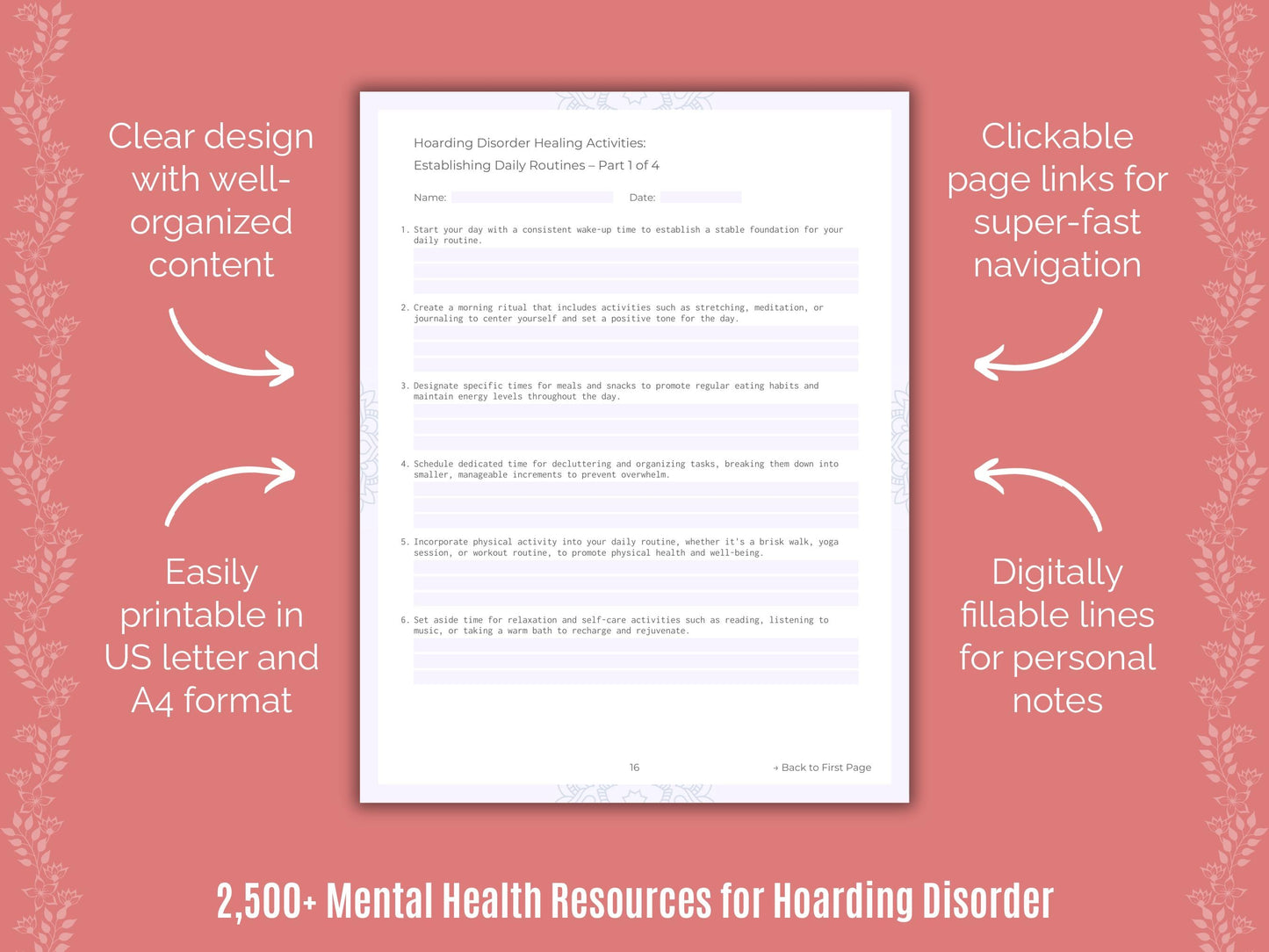 Hoarding Disorder Mental Health Counselor Cheat Sheets