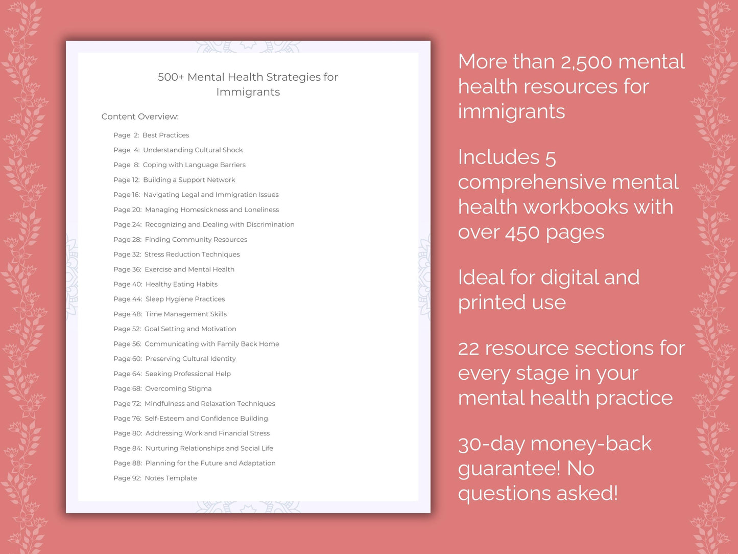 Immigrants Mental Health Counseling Templates