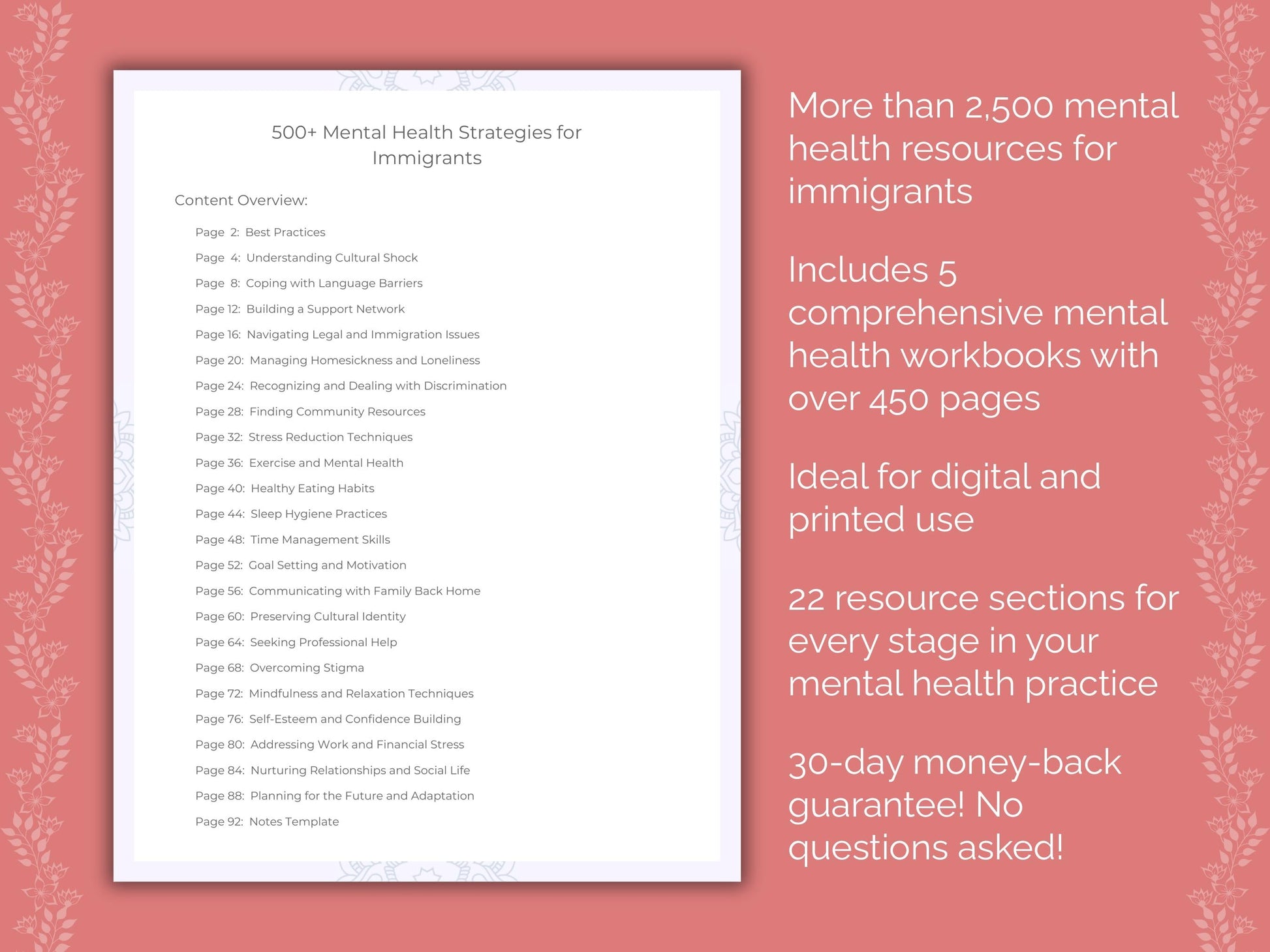 Immigrants Mental Health Counseling Templates