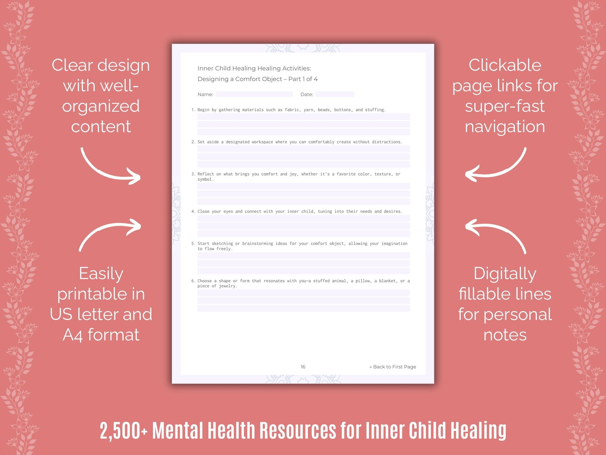 Inner Child Healing Mental Health Counselor Cheat Sheets