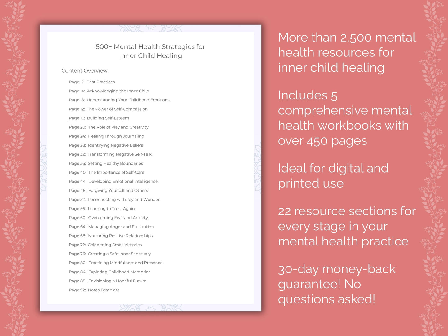 Inner Child Healing Mental Health Counseling Templates