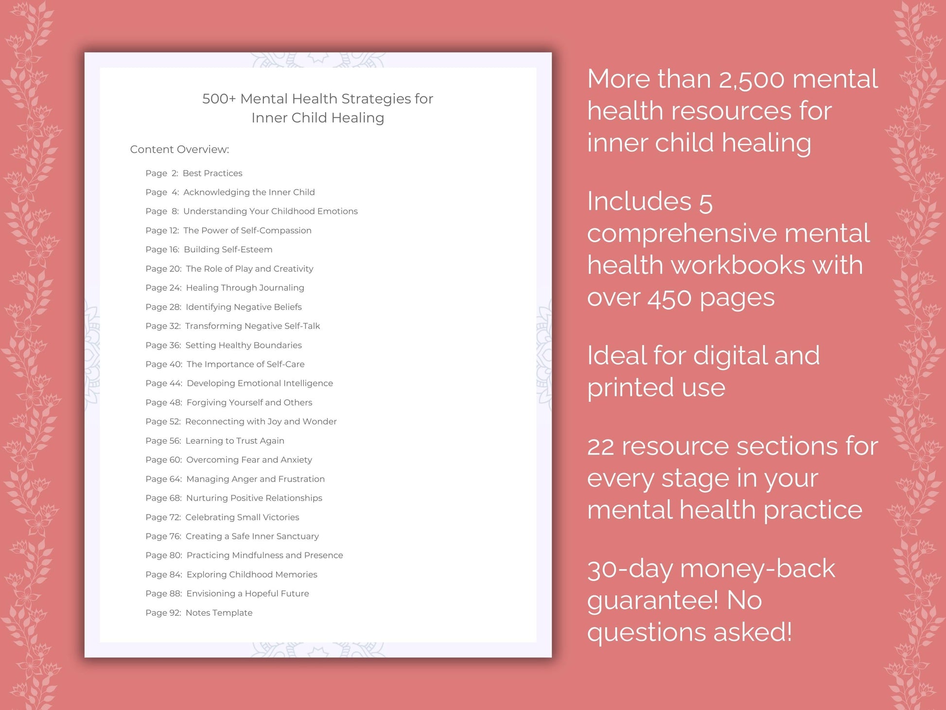 Inner Child Healing Mental Health Counseling Templates