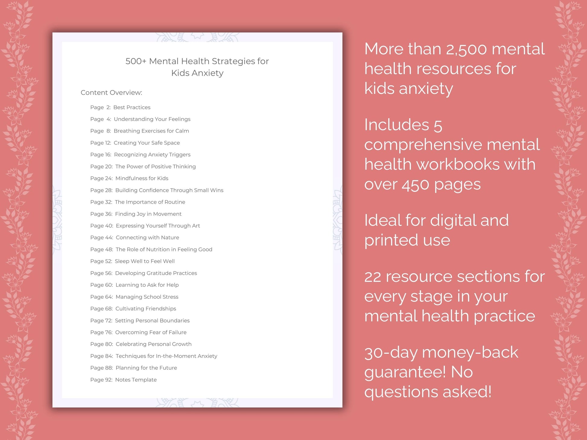 Kids Anxiety Mental Health Counseling Templates