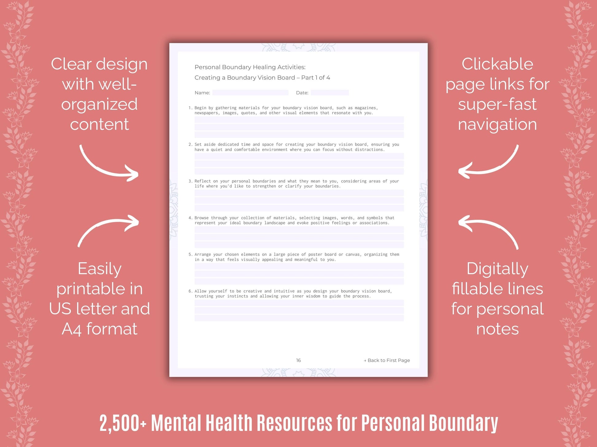 Personal Boundary Mental Health Counselor Cheat Sheets