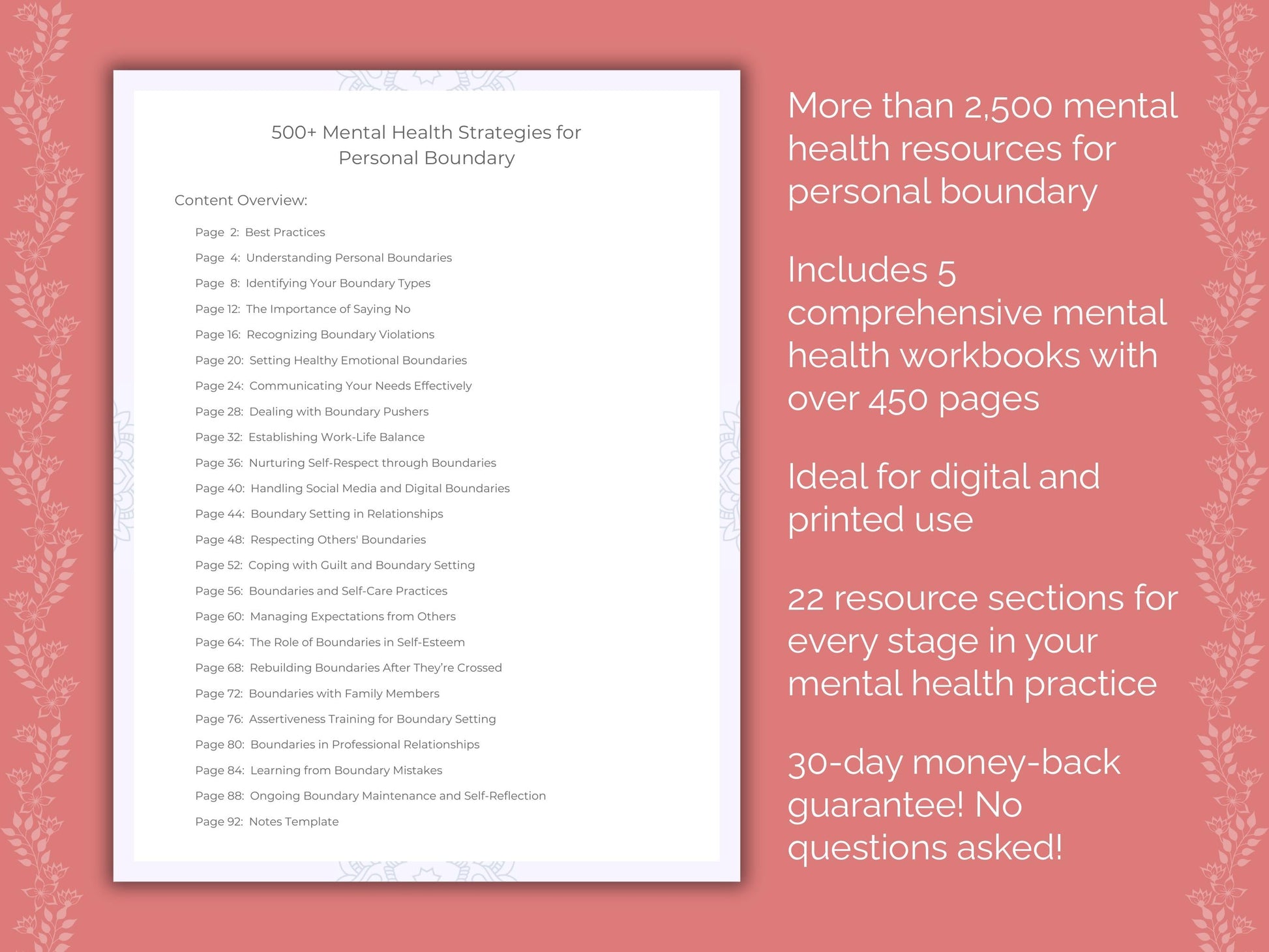 Personal Boundary Mental Health Counseling Templates