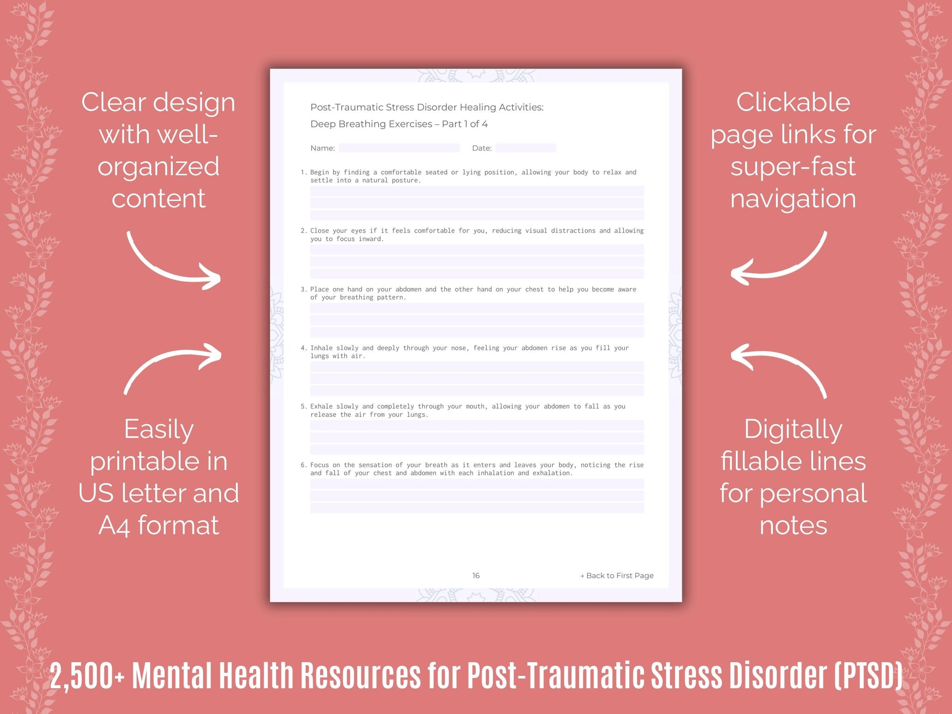 Post-Traumatic Stress Disorder (PTSD) Mental Health Counselor Cheat Sheets