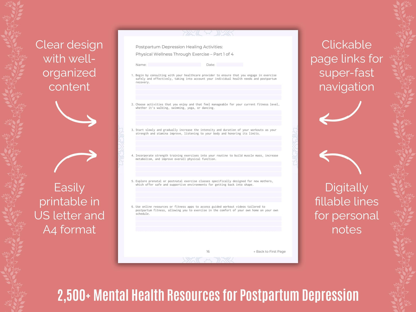 Postpartum Depression Mental Health Counselor Cheat Sheets