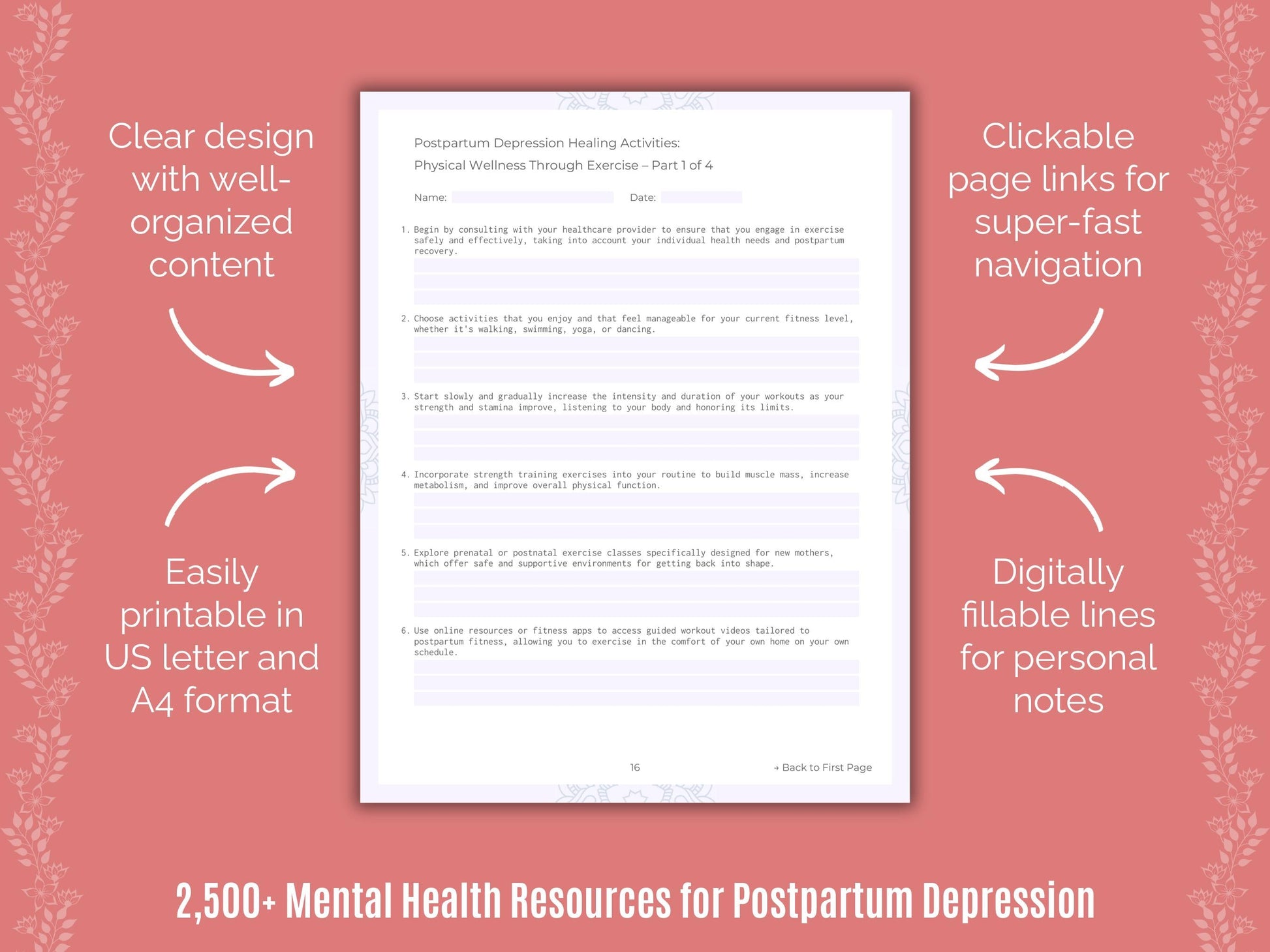 Postpartum Depression Mental Health Counselor Cheat Sheets