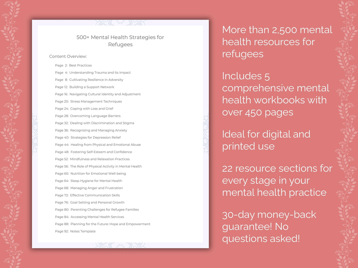 Refugees Mental Health Counseling Templates