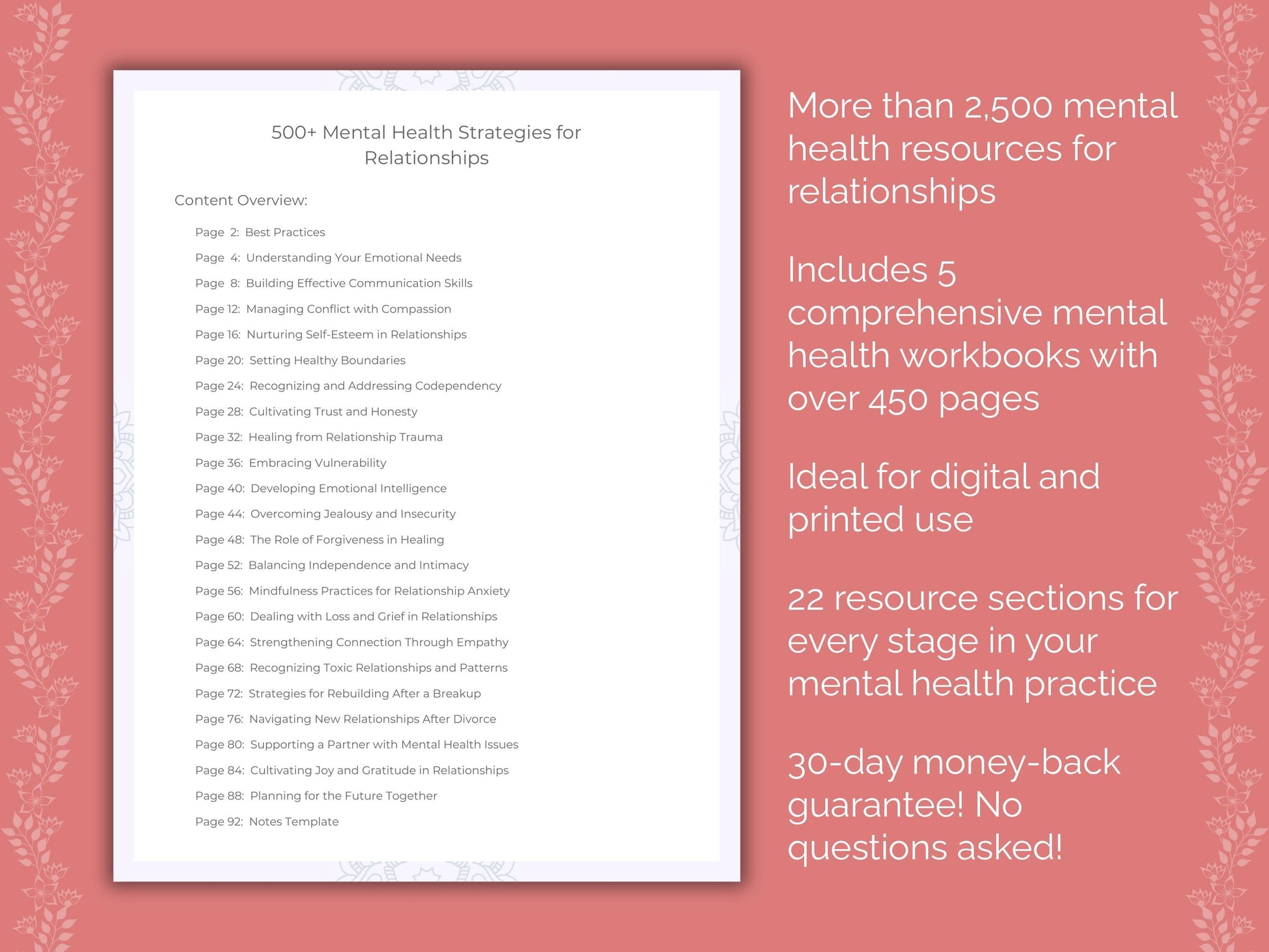 Relationships Mental Health Counseling Templates