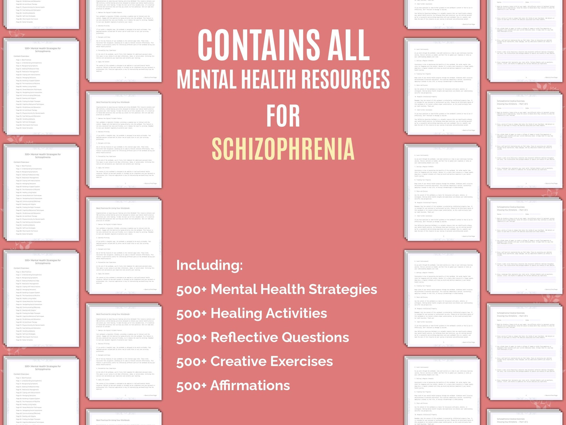 Schizophrenia Mental Health Therapist Worksheets