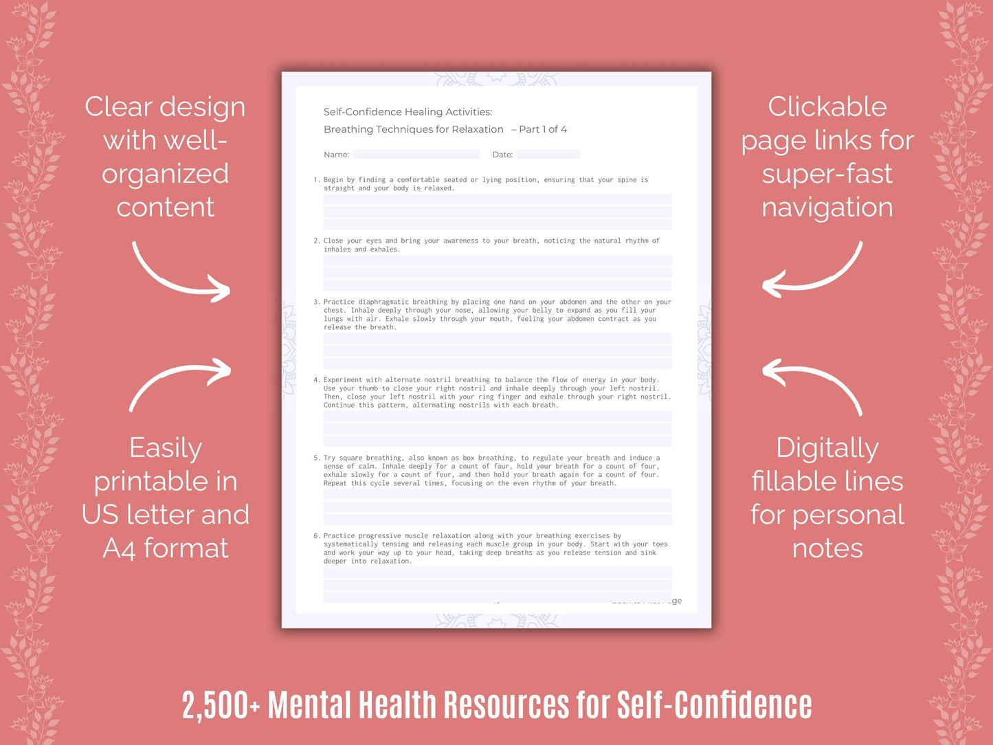 Self-Confidence Mental Health Counselor Cheat Sheets