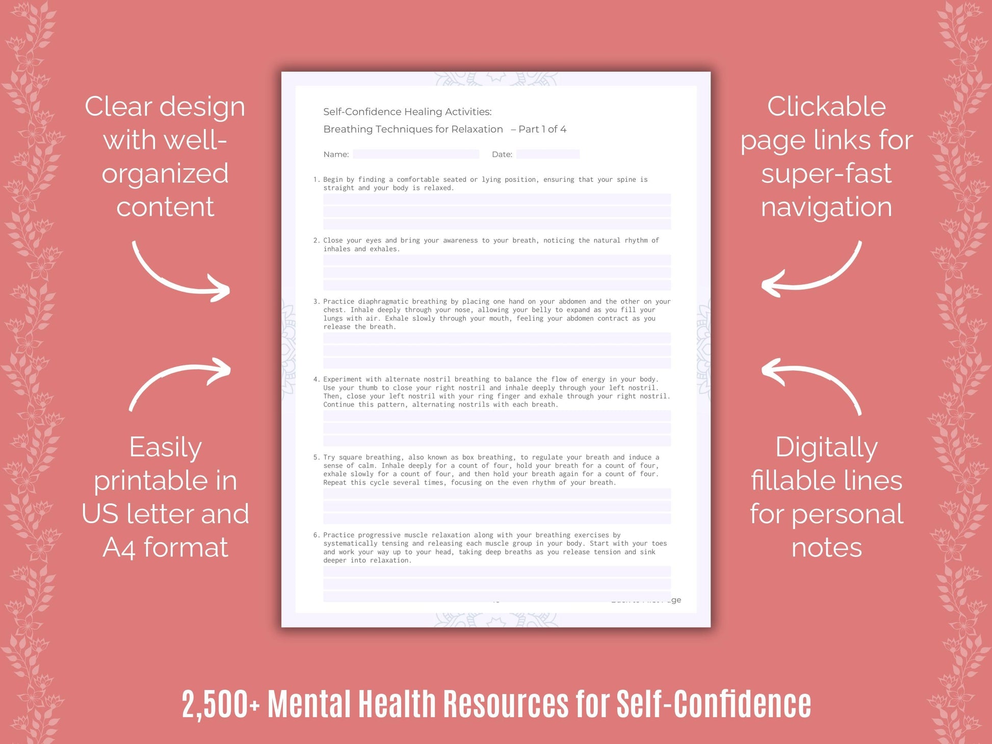 Self-Confidence Mental Health Counselor Cheat Sheets