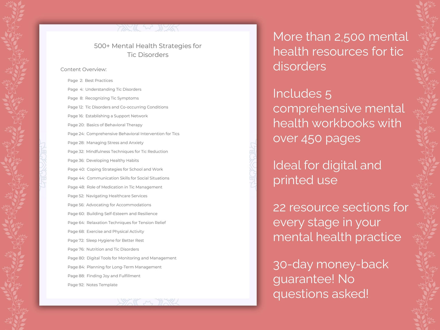 Tic Disorders Mental Health Counseling Templates