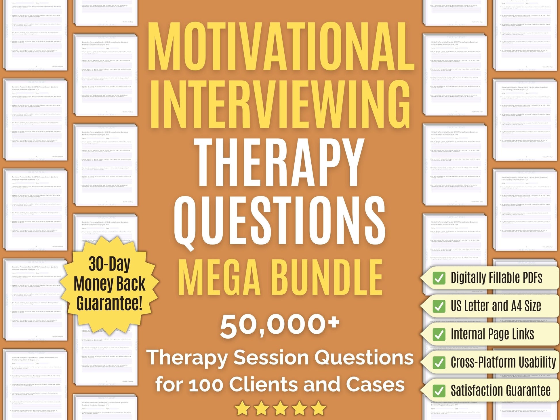 Motivational Interviewing Therapy Session Questions Psychology Workbooks