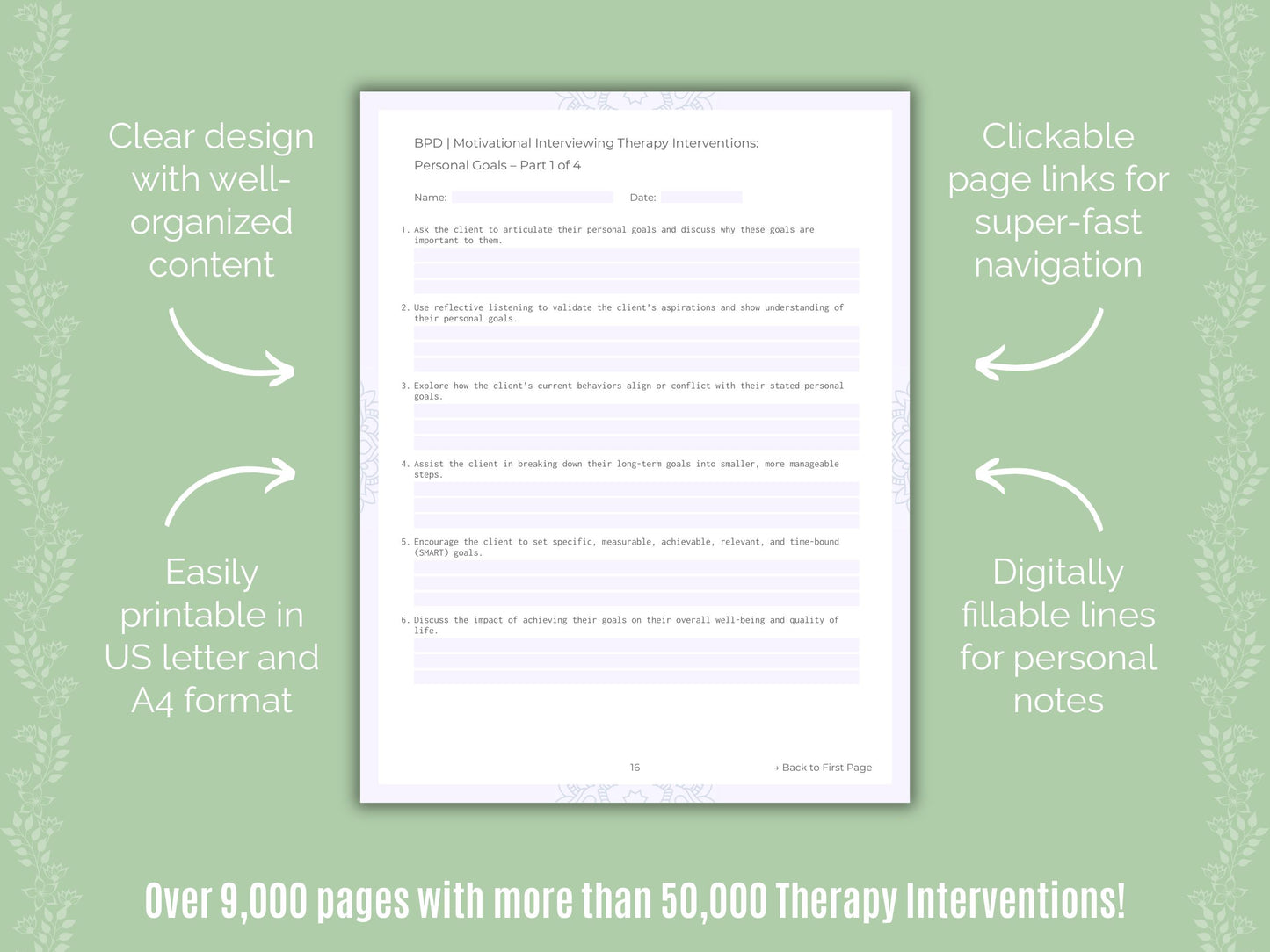 Motivational Interviewing Therapy Interventions Counselor Cheat Sheets