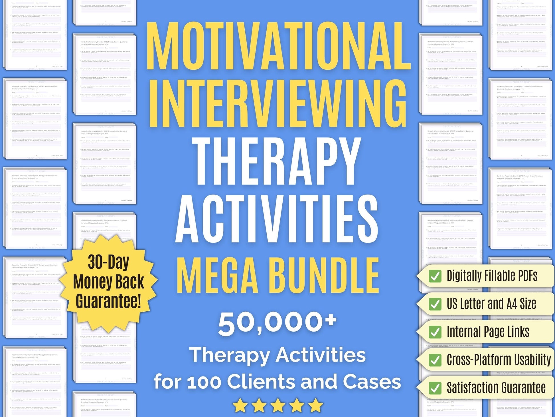 Motivational Interviewing Therapy Session Activities Psychology Workbooks