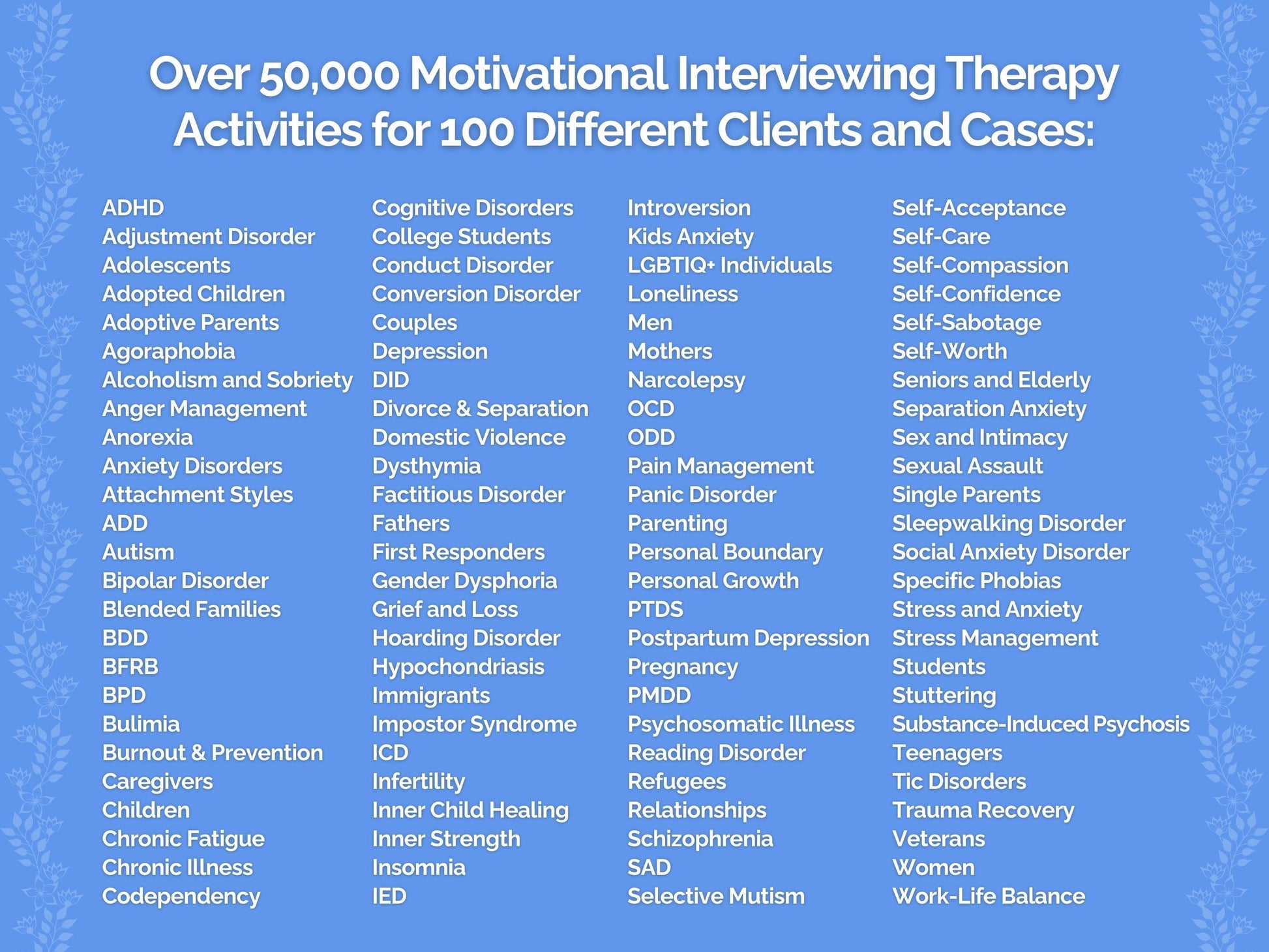 Motivational Interviewing Therapy Session Activities Therapist Worksheets