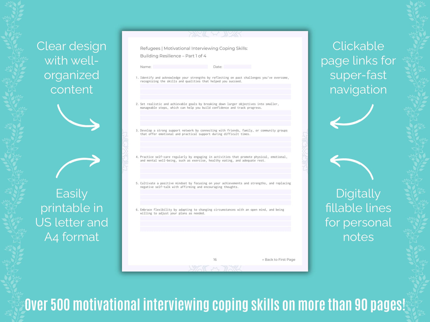 Refugees Motivational Interviewing Counseling Templates