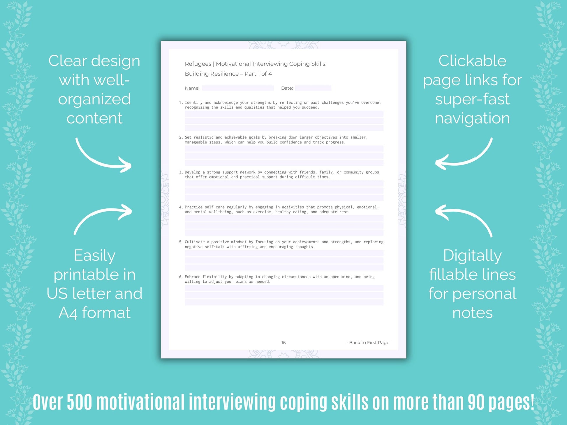 Refugees Motivational Interviewing Counseling Templates