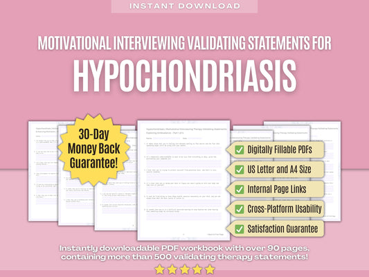 Hypochondriasis Motivational Interviewing Psychology Workbooks