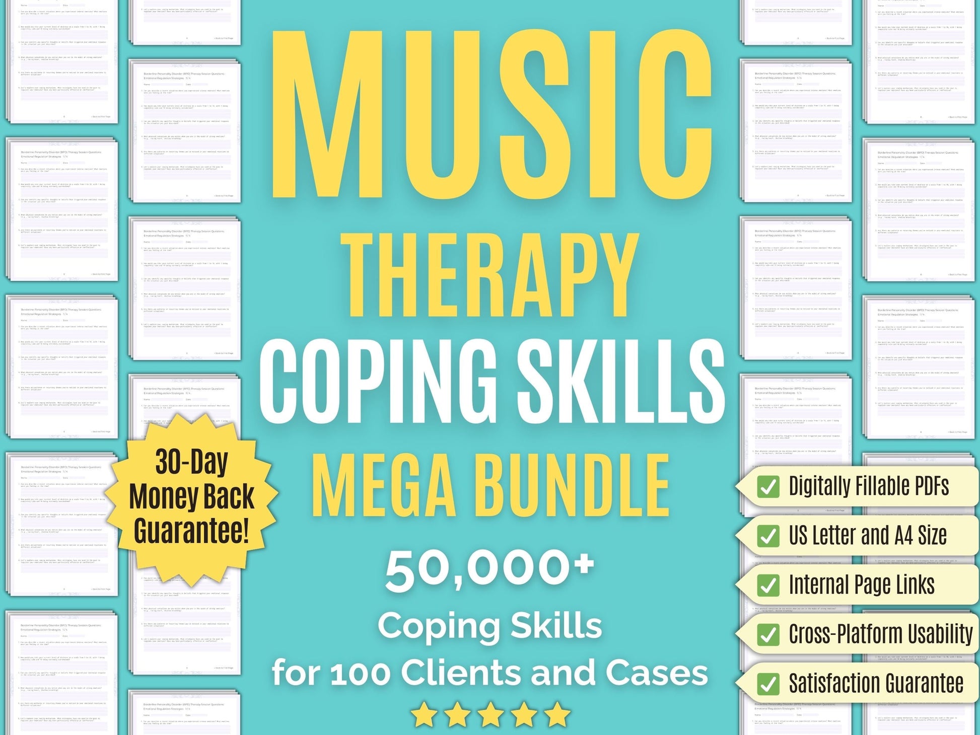 Music Therapy Coping Skills Psychology Workbooks