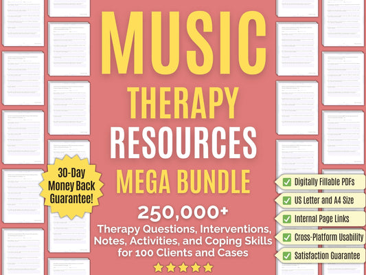 Music Therapy Psychology Workbooks