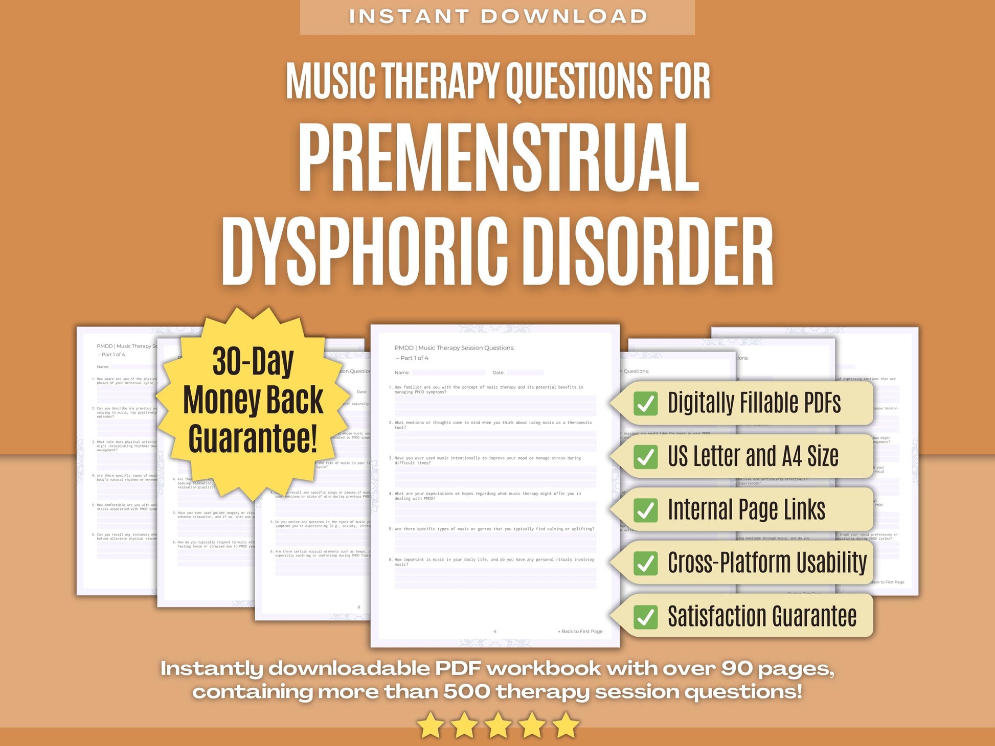 Premenstrual Dysphoric Disorder Music Therapy Psychology Workbooks