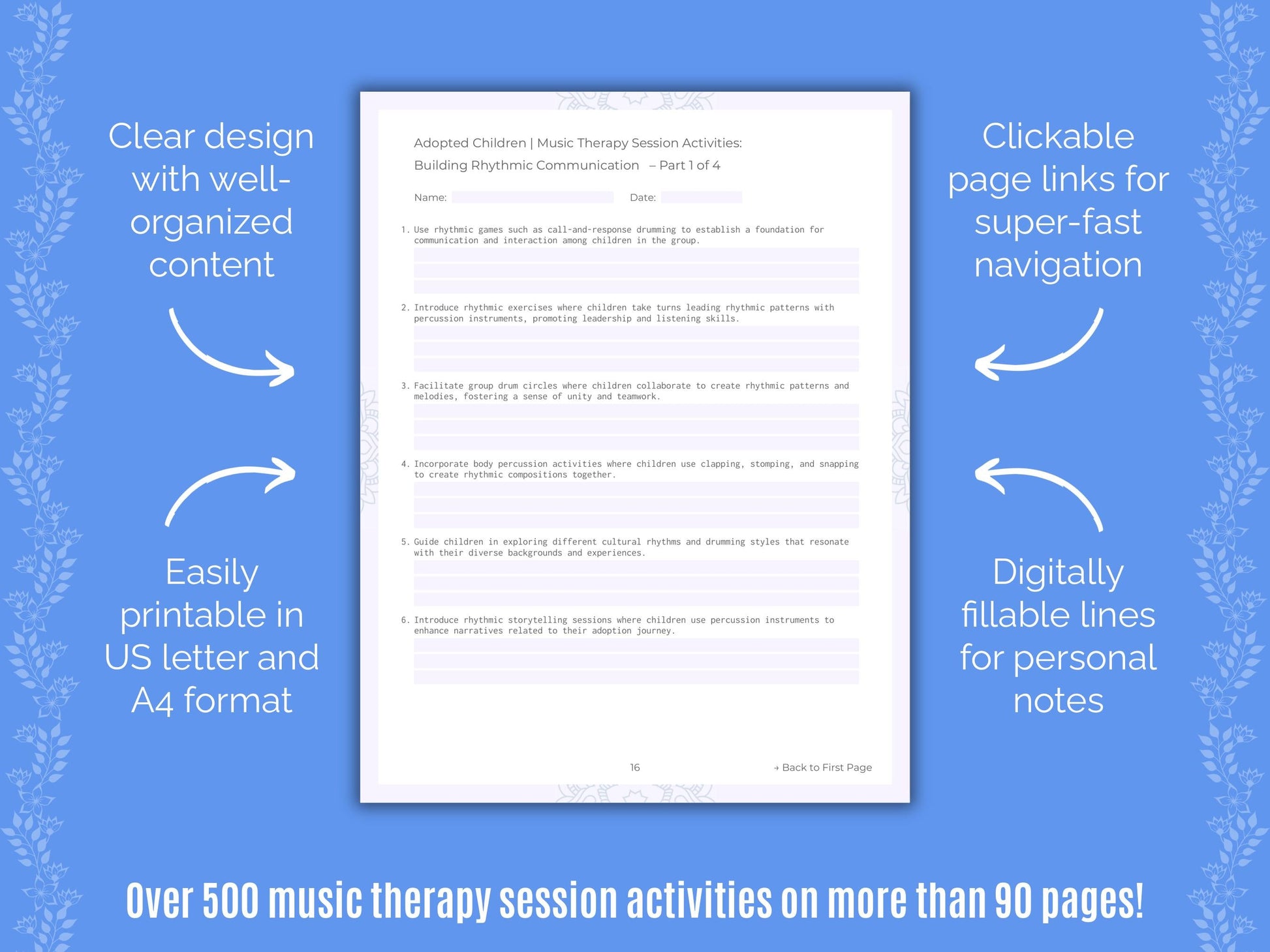 Adopted Children Music Therapy Counseling Templates