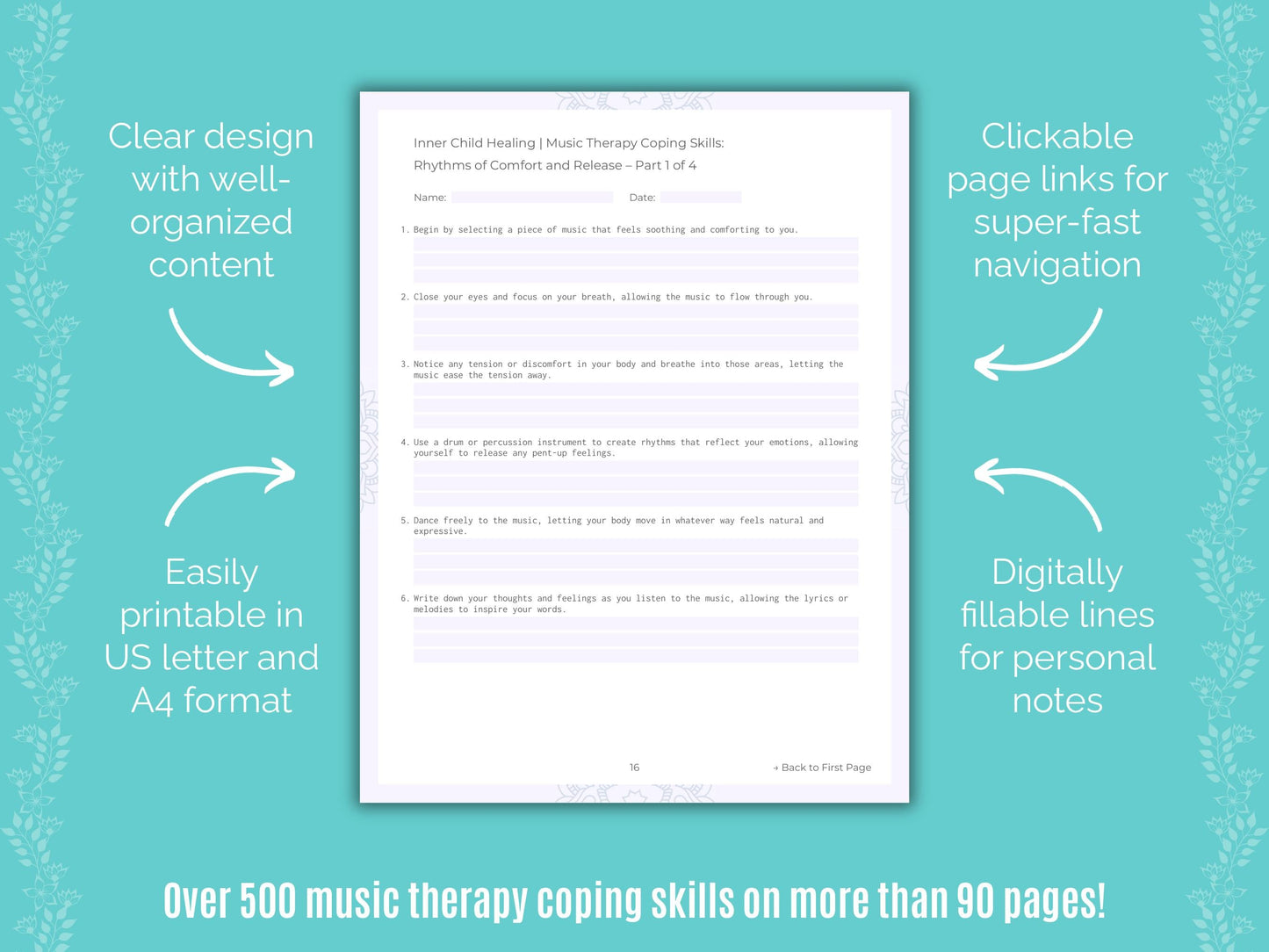 Inner Child Healing Music Therapy Counseling Templates