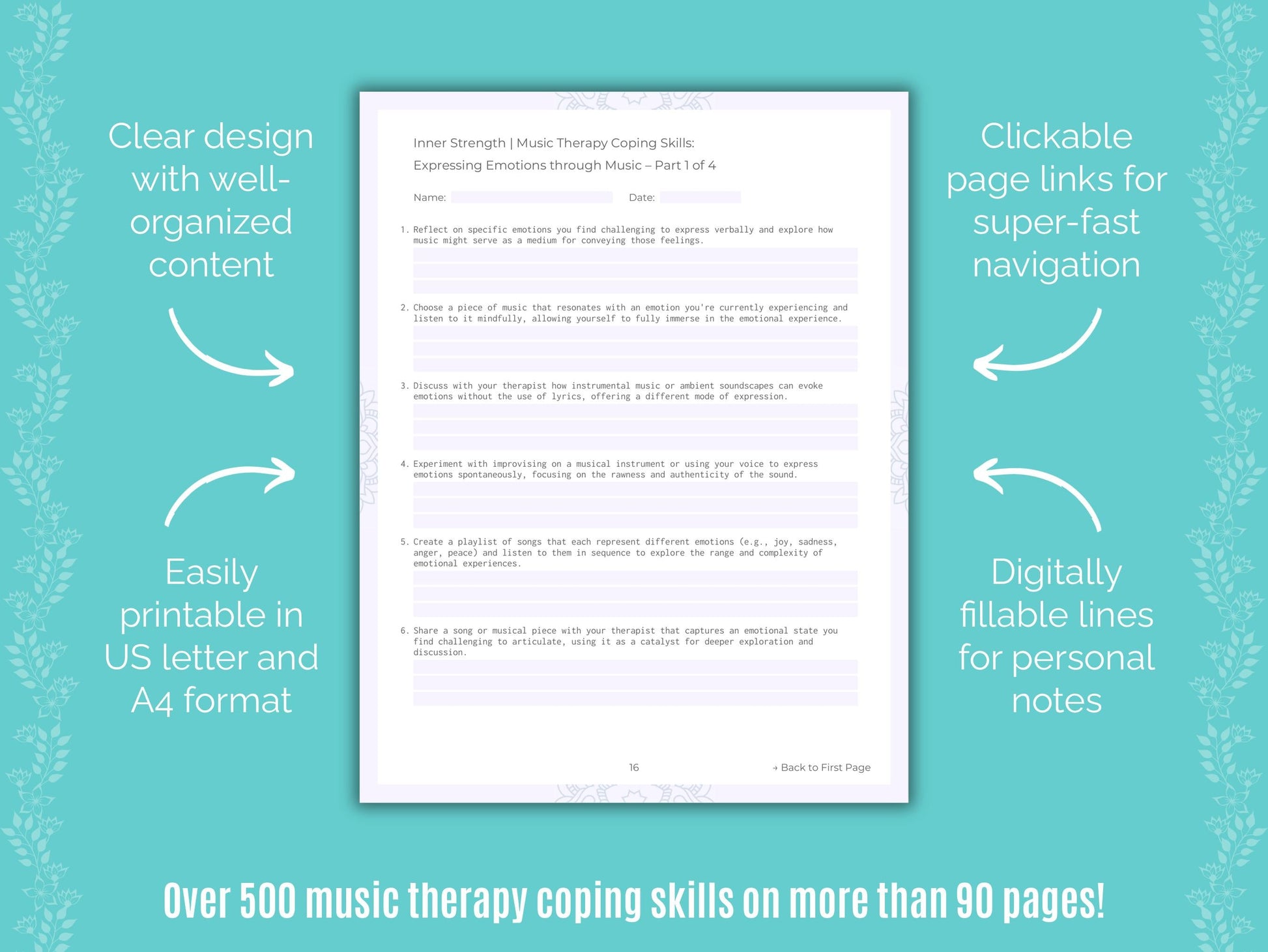 Inner Strength Music Therapy Counseling Templates