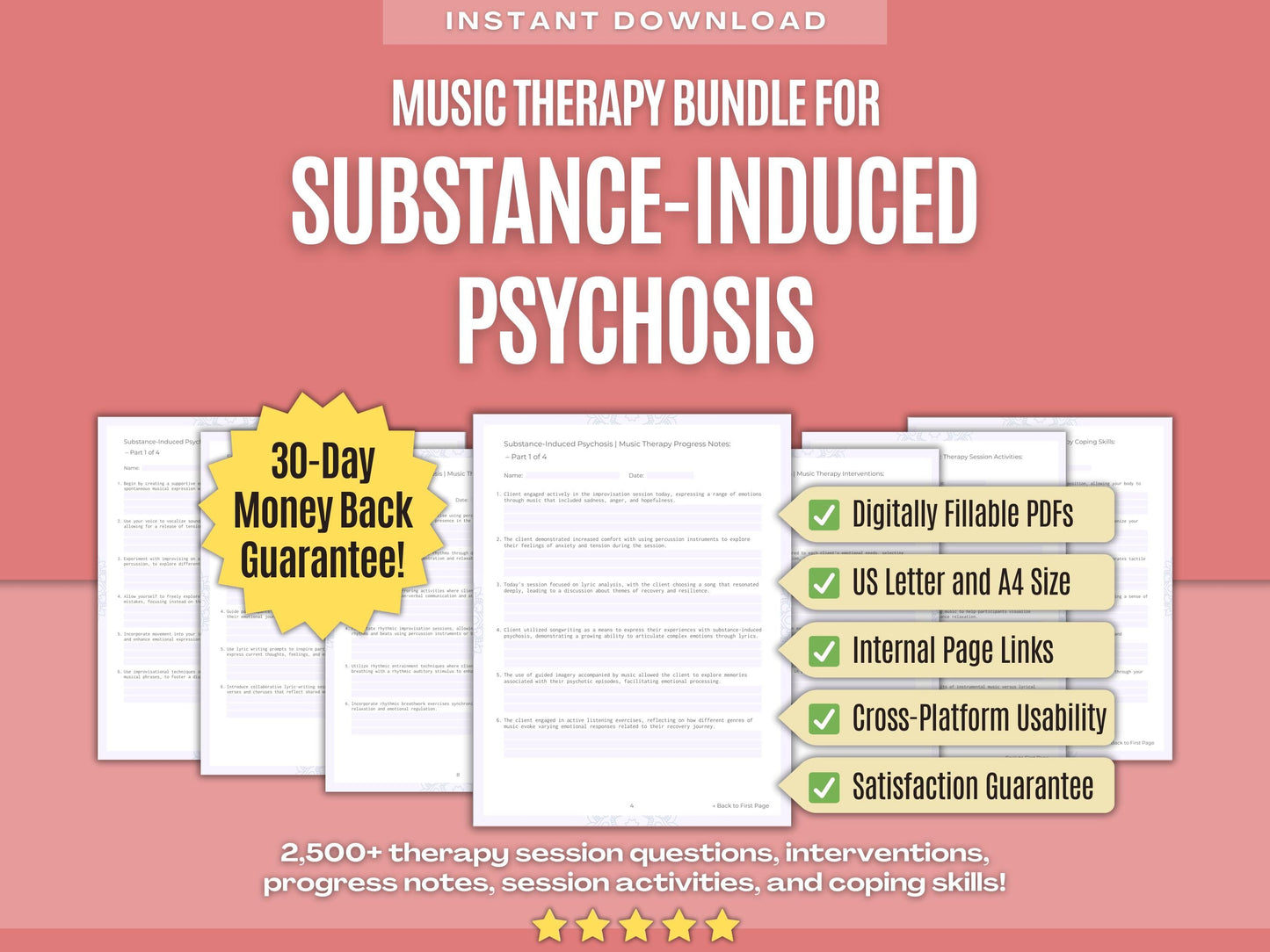Substance-Induced Psychosis Music Therapy Psychology Workbooks