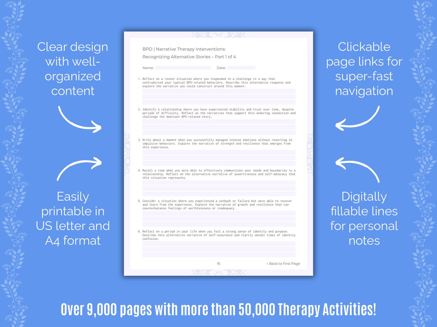 Narrative Therapy Session Activities Counselor Cheat Sheets