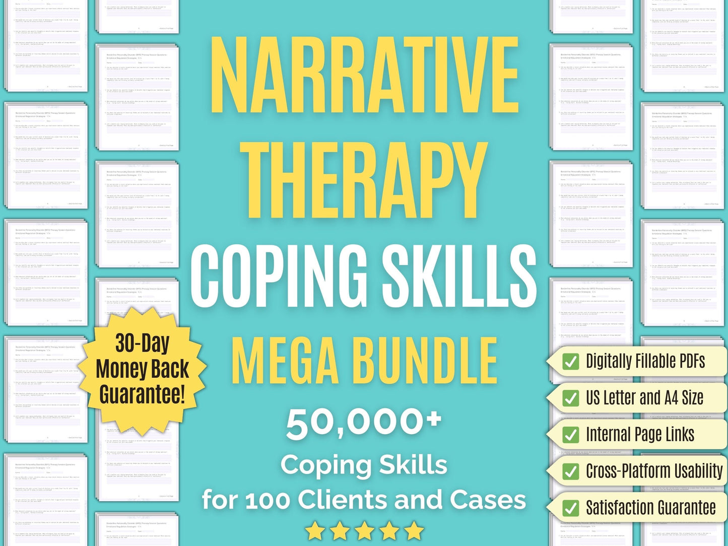 Narrative Therapy Coping Skills Psychology Workbooks