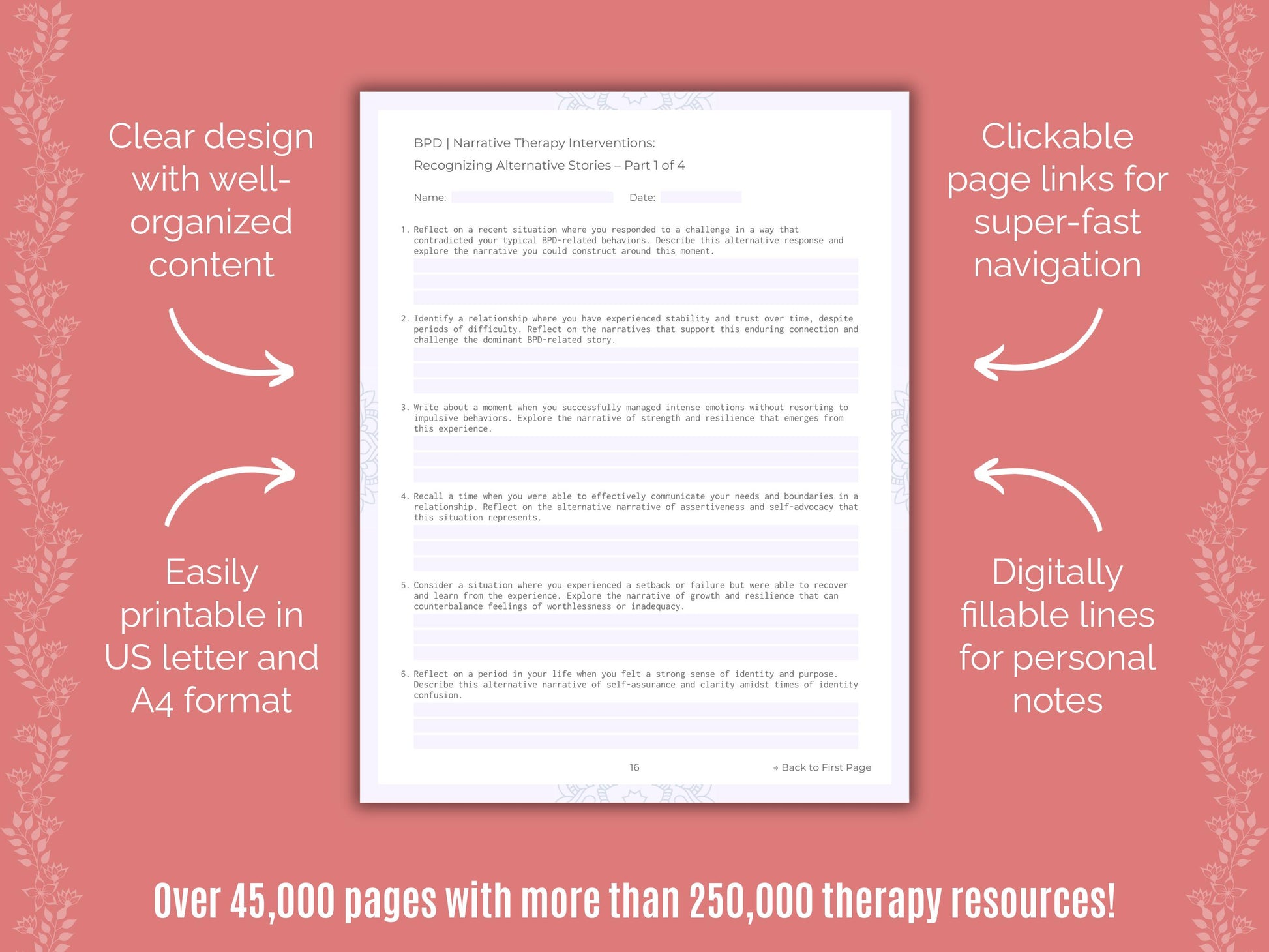 Narrative Therapy Resources Counselor Cheat Sheets