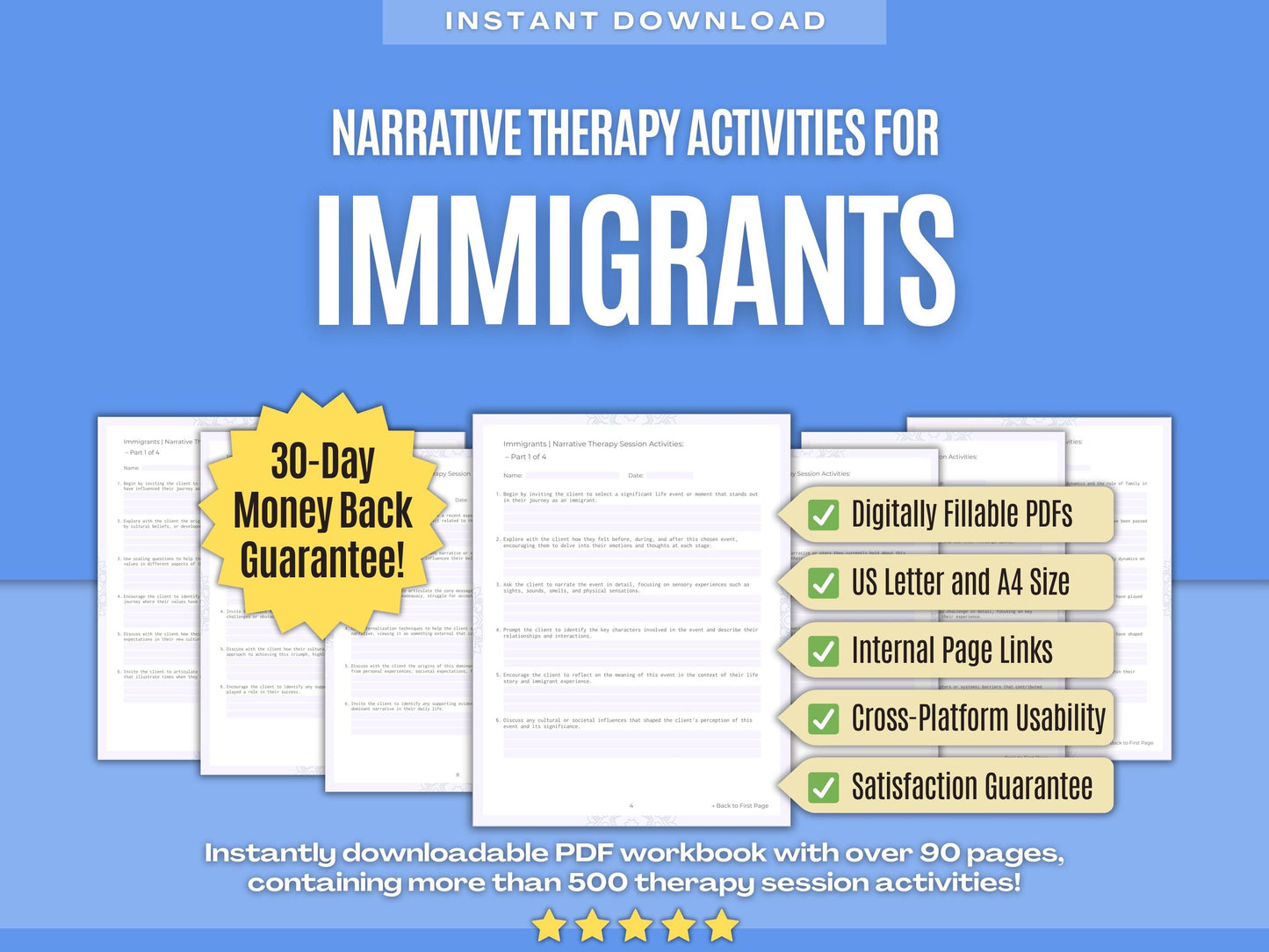 Immigrants Narrative Therapy Psychology Workbooks