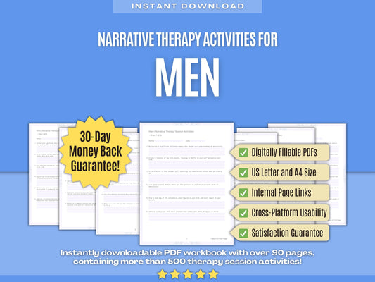 Men Narrative Therapy Psychology Workbooks