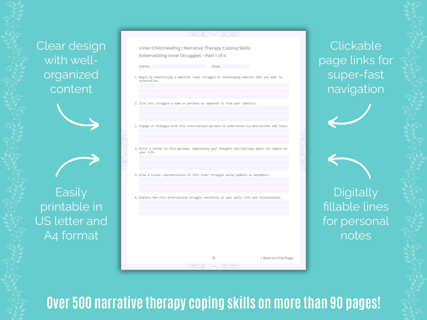 Inner Child Healing Narrative Therapy Counseling Templates