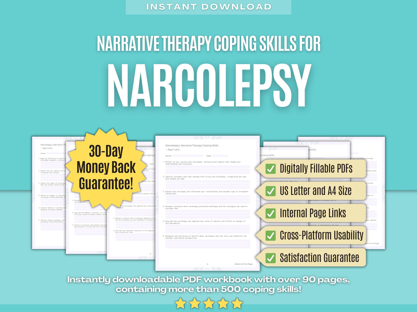 Narcolepsy Narrative Therapy Psychology Workbooks