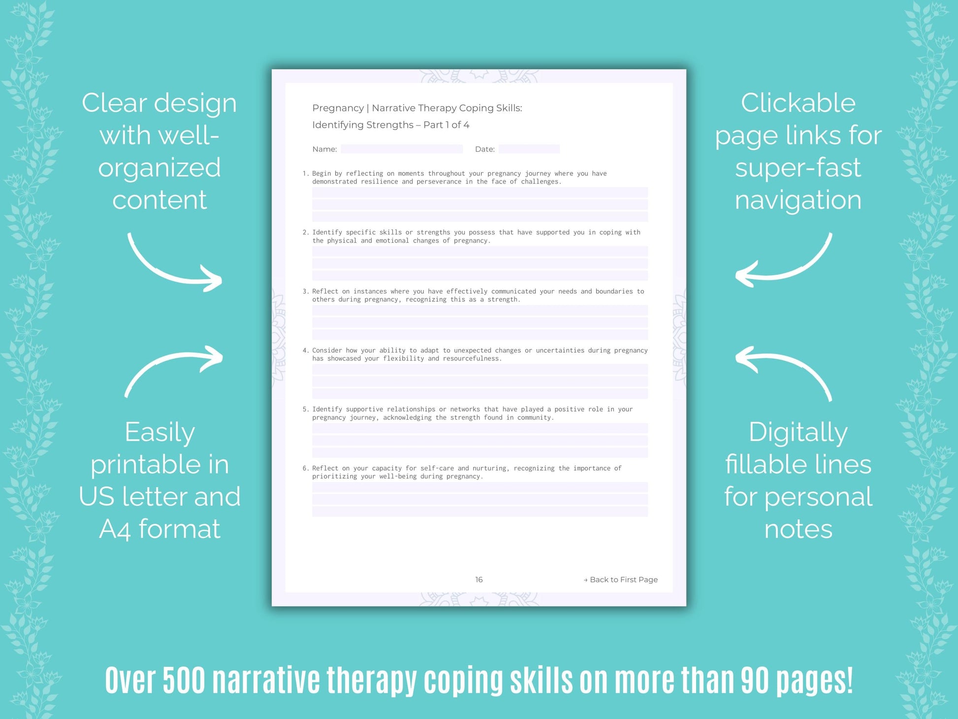 Pregnancy Narrative Therapy Counseling Templates