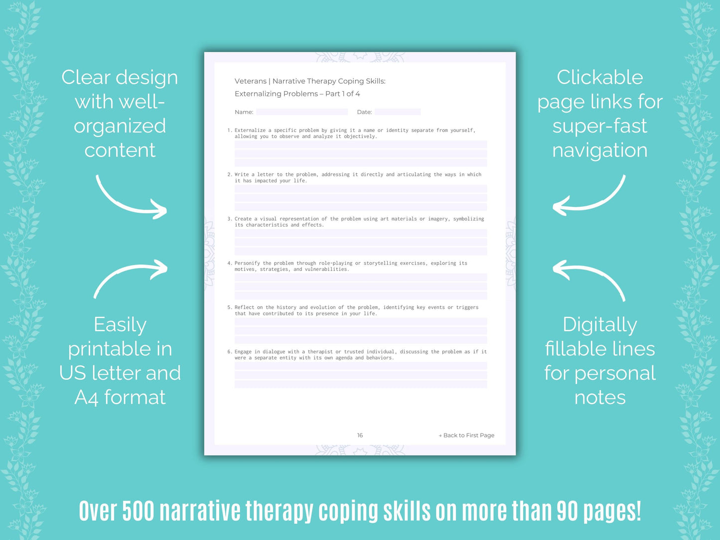 Veterans Narrative Therapy Counseling Templates