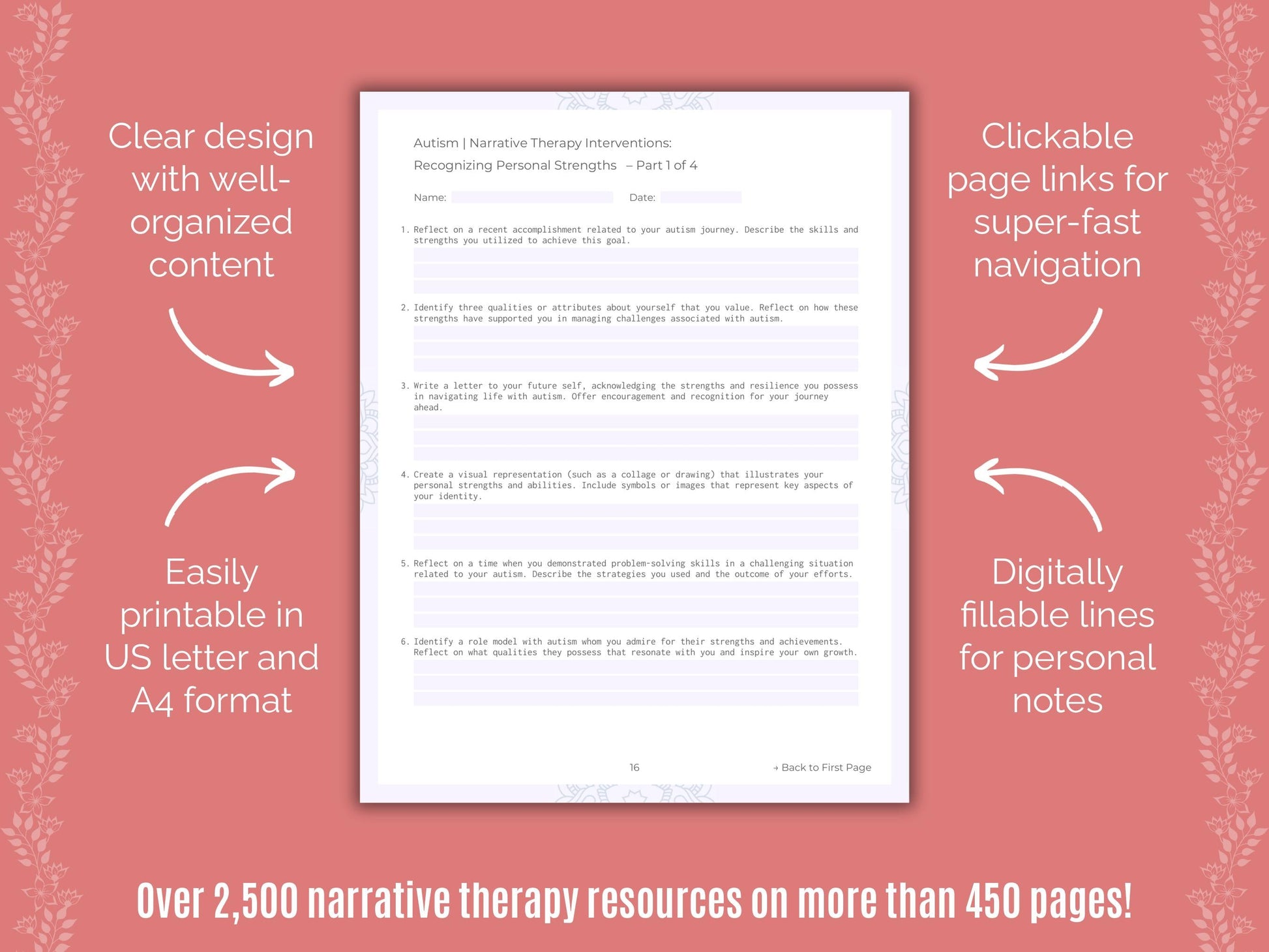 Autism Spectrum Disorder Narrative Therapy Counseling Templates